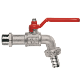 Шаровый сливной кран Itap 132 1" с латунным штуцером (арт. 49790)