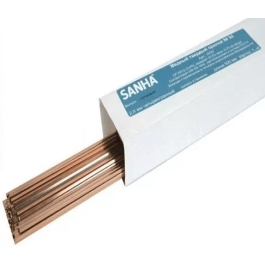 Припой твердый Sanha в штангах 2 мм L-CuP6, коробка 1 кг, 2mm, для медных труб под пайку арт. 84939
