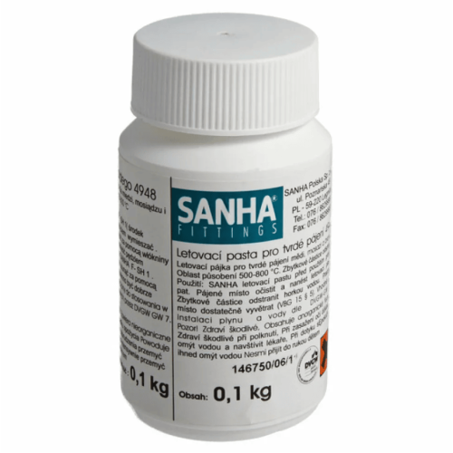 Флюс для твердой пайки Sanha тип F-SH 1, 100 г для медных труб под пайку арт. 84948