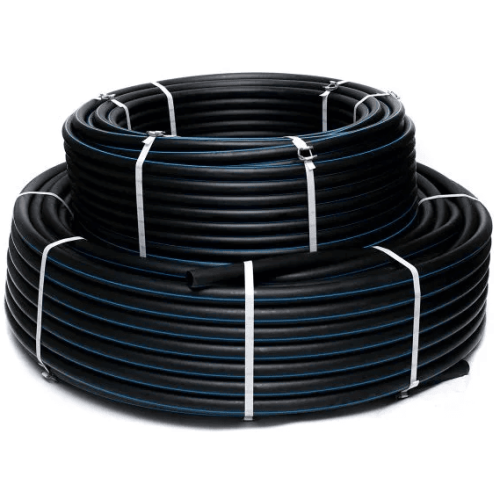 ПНД труба 25x2,0 черная с синей полосой ИнтерПласт