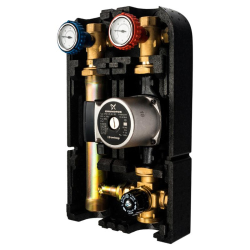Насосная группа с термостатическим смесительным клапаном 1" с насосом Grundfos UPSO 25-65 Stout Насосная группа с термостатическим смесительным клапаном 1" с насосом Grundfos UPSO 25-65 Stout