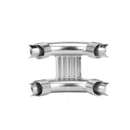 Фиксатор поворота трубы сдвоенный Varmega 16-16мм оцинкованная сталь с кольцами