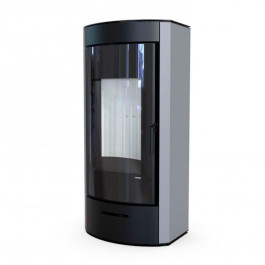 Печь-камин Defro Home Orti 9 кВт серая сталь