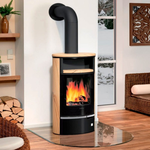 Печь-камин ABX Atlantik 5 серая сталь тальк