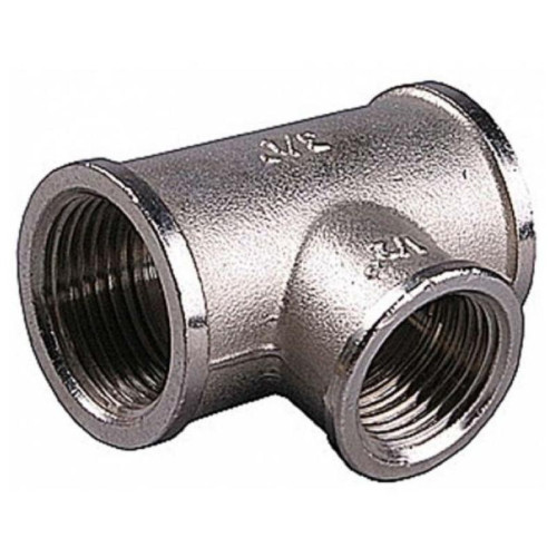 Тройник ВВ никелированный переходной 1"х3/4"х1" Stout Тройник ВВ никелированный переходной 1"х3/4"х1" Stout