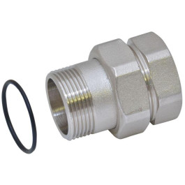 Разъемное соединение "американка" ВН никелированное, уплотнение под гайкой o-ring кольцо 1 1/2" Stout