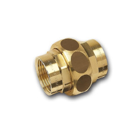 Сгон бронзовый Sanha Purafit 1 1/4" с ВР/ВР резьбой, 3330 арт.13330114 с плоским уплотнением