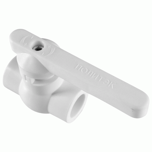 Кран шаровой полнопроходной полипропиленовый Политэк 63 мм