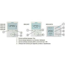 Термостат комнатный для фэнкойлов Siemens RDG160