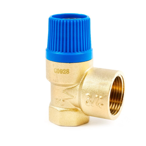 Клапан предохранительный для водоснабжения (10 бар) TIM 1/2"х3/4" ВР/ВР резьба