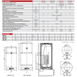 Бойлер настенный DRAZICE OKC 125
