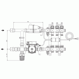 Насосный узел для тёплого пола Oventrop REGUFLOOR H 1151000