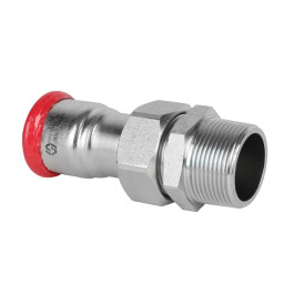 Пресс-соединение разъемное MVI с НР резьбой 15х1/2" мм нержавеющая сталь