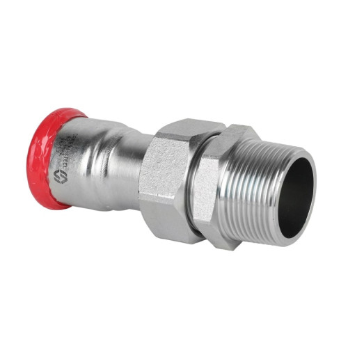 Пресс-соединение разъемное MVI с НР резьбой 18х1/2" мм нержавеющая сталь