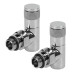 Набор дизайн-вентилей PIANO угловой (Хром) 1/2" Набор дизайн-вентилей PIANO угловой (Хром) 1/2"