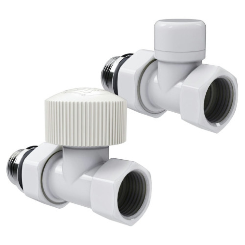 Набор термостатический прямой Royal Thermo Design 1/2"М30х1,5 (Белый)
