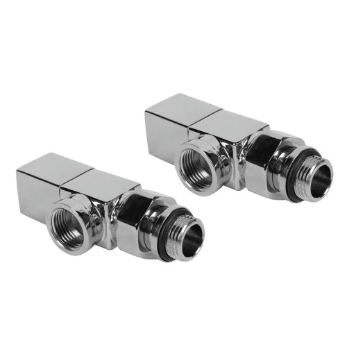 Набор дизайн-вентилей CUBE осевой (Хром) 1/2" Набор дизайн-вентилей CUBE осевой (Хром) 1/2"