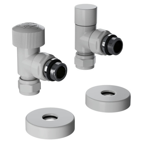 Набор термостатический угловой Royal Thermo Design Pro 15мм М30х1,5 (Белый) под трубки Набор термостатический угловой Royal Thermo Design Pro 15мм М30х1,5 (Белый) под трубки