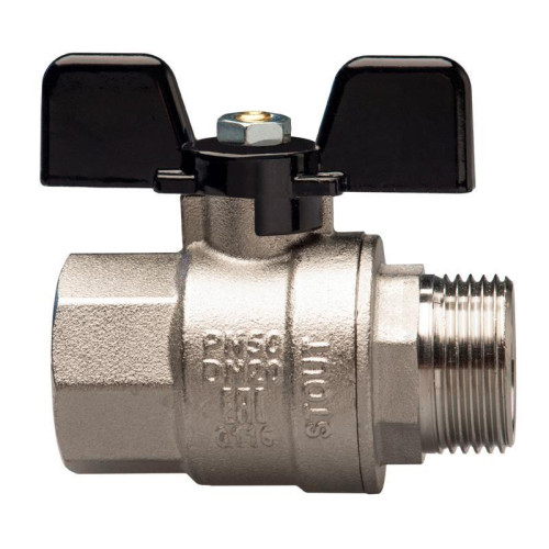 Кран шаровой муфта/резьба полнопроходной (бабочка) 1 1/4" Stout Кран шаровой муфта/резьба полнопроходной (бабочка) 1 1/4" Stout