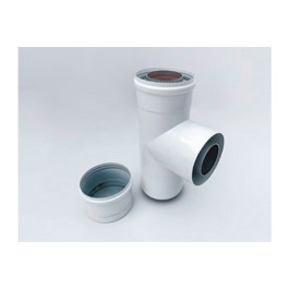 Т-образное соединение Camino для дымохода 60/100 мм со сливом конденсата