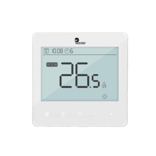Термостат электронный проводной программируемый Wester RT66PW (встраиваемый)