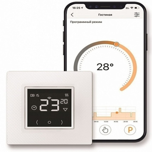 Терморегулятор электронный программируемый Теплолюкс EcoSmart 25 белый Терморегулятор электронный программируемый Теплолюкс EcoSmart 25 белый