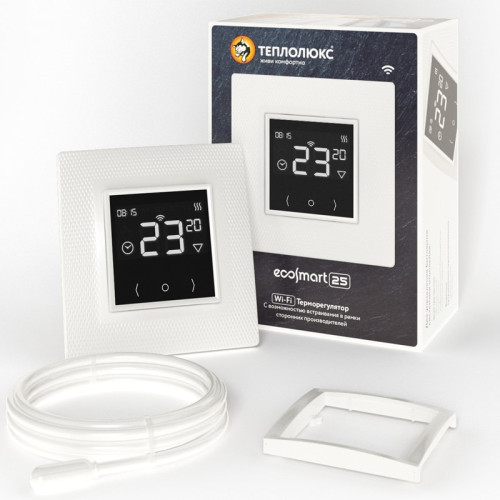 Терморегулятор электронный программируемый Теплолюкс EcoSmart 25 белый Терморегулятор электронный программируемый Теплолюкс EcoSmart 25 белый