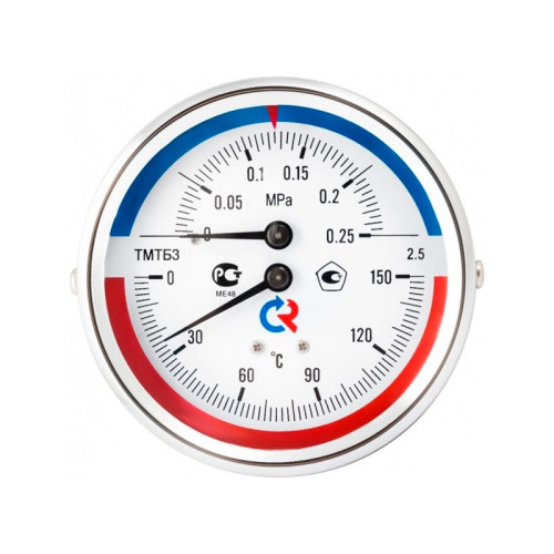 Термоманометр аксиальный Росма ТМТБ-31Т.1 (1/2", 80 мм 16 бар 150°С 2,5) Термоманометр аксиальный Росма ТМТБ-31Т.1 (1/2", 80 мм 16 бар 150°С 2,5)