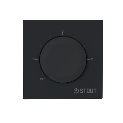 Термостат универсальный Stout 16А , черный Термостат универсальный Stout 16А , черный