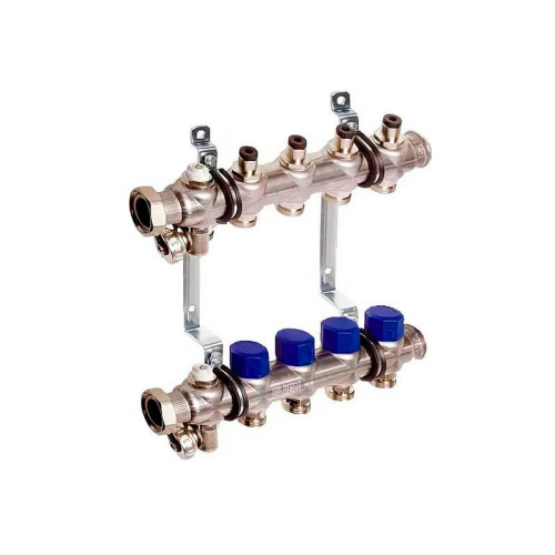 Коллекторная группа Elsen EMI02 1"x3/4", из нержавеющей стали с вентилями, 2 контура (арт.EMi02.02) Коллекторная группа Elsen EMI02 1"x3/4", из нержавеющей стали с вентилями, 2 контура (арт.EMi02.02)