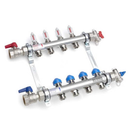 Коллектор Rehau Hkv-d 10 контуров для тёплого пола с расходомерами