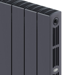 Биметаллический радиатор Rifar SUPReMO 350 12 секций цвет Титан (боковое подключение)