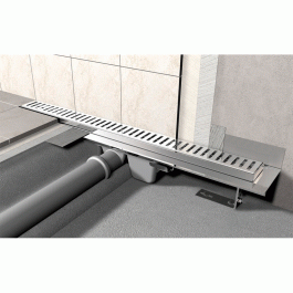 Трап-лоток для душа TIM нержавеющий 50 см фланец свободного вращения сухой гидрозатвор