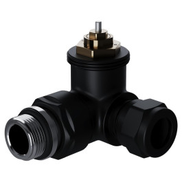 Набор термостатический трехосевой Royal Thermo Design Pro 15мм М30х1,5 (Черный) под трубки