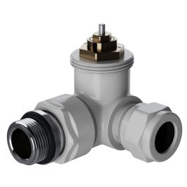 Набор термостатический трехосевой Royal Thermo Design Pro 15мм М30х1,5 (Белый) под трубки