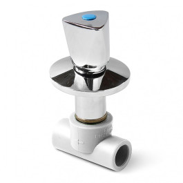 Вентиль полипропиленовый Pro Aqua ДУ 20 мм с хромированной рукояткой трилистник