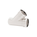 Тройник канализационный двухраструбный Uponor Decibel 160/110мм 45° (арт.1087220)