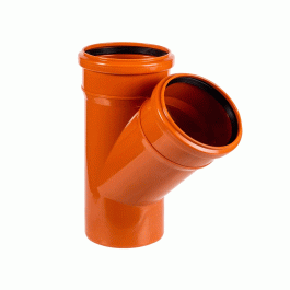 Тройник канализационный Tebo ДУ110x45°
