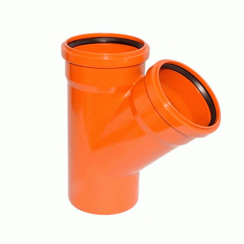 Тройник канализационный наружный Политэк 200x160 45° мм