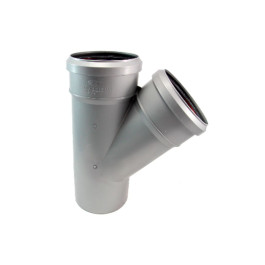 Тройник канализационный Sinikon Standart 110х110 мм 45º