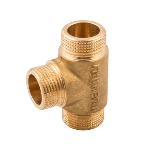 Тройник латунный резьбовой Elsen равнопроходной 1/2" резьба ННН
