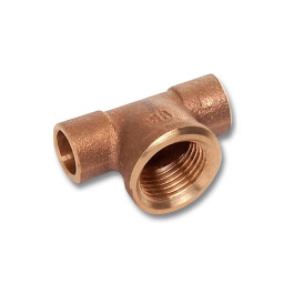 Тройник Sanha 28x1" бронзовый под пайку с внутренней резьбой арт.14130281