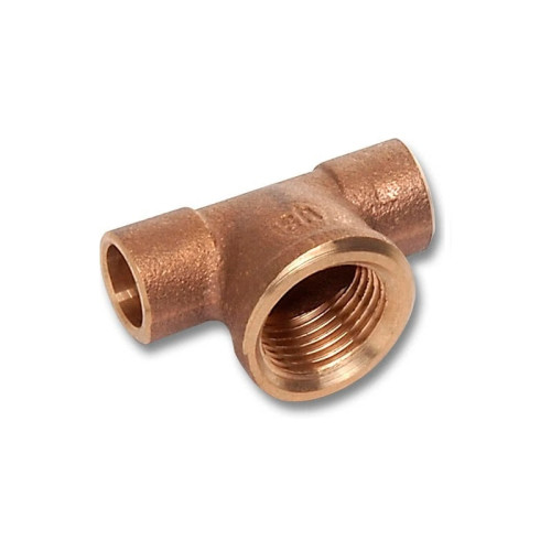 Тройник Sanha 28x1" бронзовый под пайку с внутренней резьбой арт.14130281 Тройник Sanha 28x1" бронзовый под пайку с внутренней резьбой арт.14130281