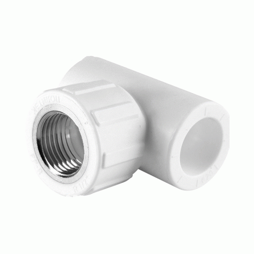 Тройник полипропиленовый Политэк с ВР резьбой 32x1/2" мм