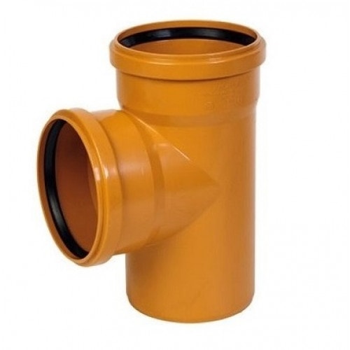 Тройник канализационный рыжий Ø200 90° ПВХ Nashorn