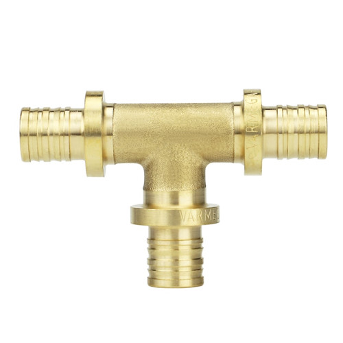Тройник равносторонний латунный Varmega Slide-fit 25мм