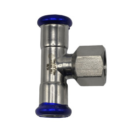 Пресс-тройник с ВР резьбой MVI 35х1/2" мм нержавеющий