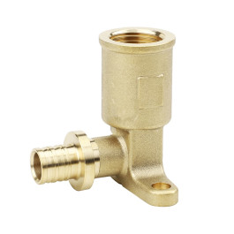 Угол с креплением латунный Varmega Slide-fit с ВР резьбой удлиненный 16х1/2"мм