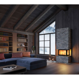 Печь-камин Nordpeis Davos U высокий топка N-29U