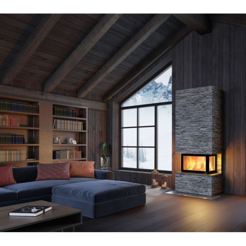 Печь-камин Nordpeis Davos U высокий топка N-29U